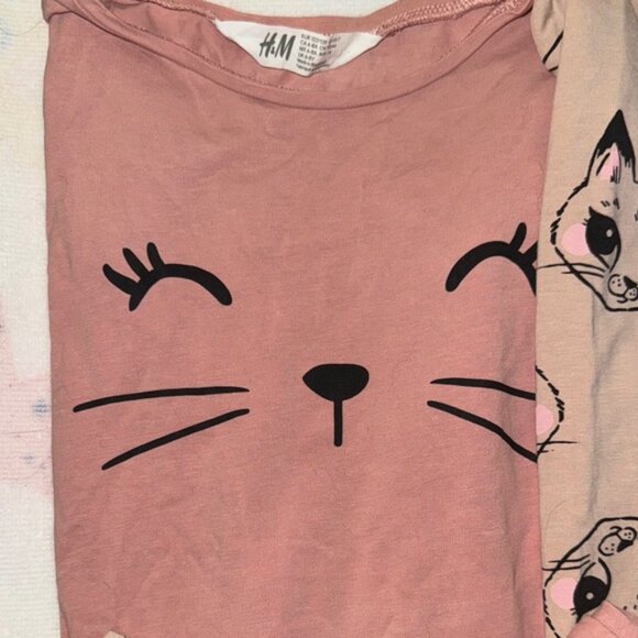 H&M Kids Cat Face outfits - Pink, Beige, and Black - Picture 3 of 8